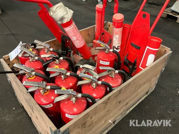 Pulverbrandsläckare och kärror Presto