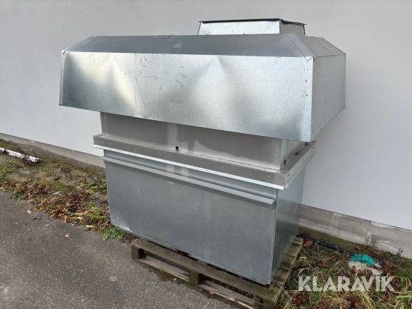 Ventilationshuv för takmontering med diverse rör