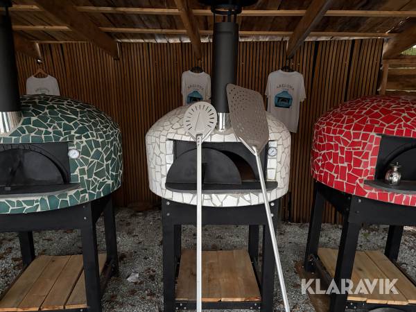 Vedeldad pizzaugn för stenugnsbakad pizza Arelona Arti vit 80cm
