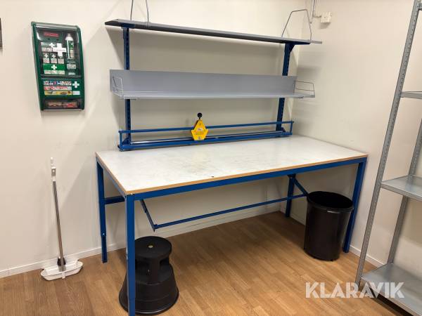 Packbord med hyllplan 1st