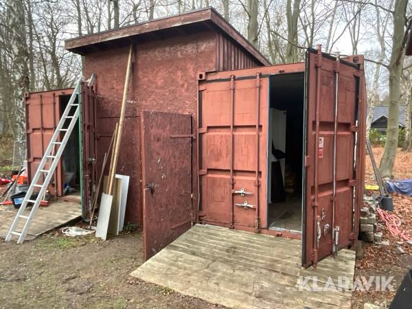 Container 20 fot 2 st med mellanbyggnad