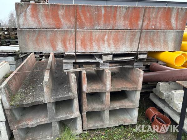 Kabelrännor betong 8st