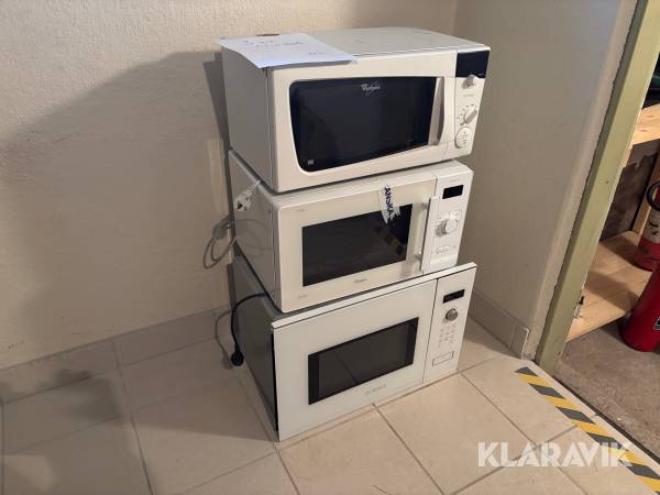 Mikrovågsugnar Whirlpool samt Bosch 3st