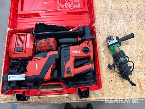 Borrhammare 1 st, Vinkelborrmaskin 1 st Hilti / Hitachi TE 4-A22 / D 10YB