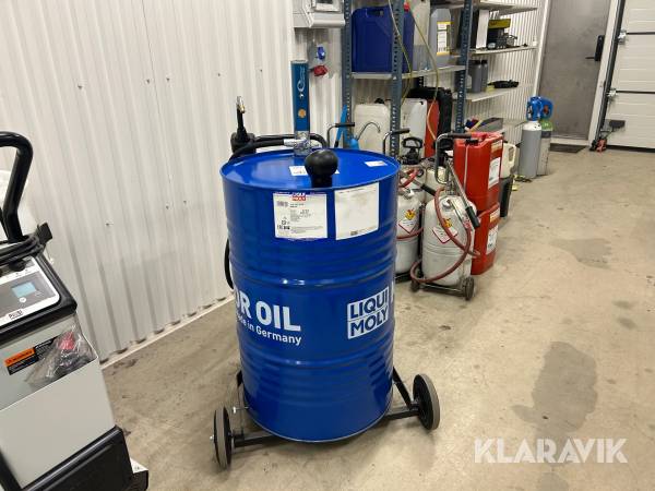 Oljefat med pump och vagn LiquiMoly 205 l